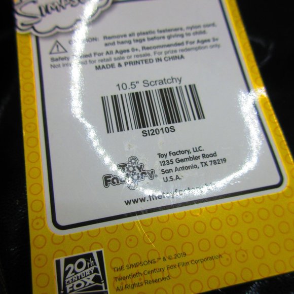 Itchy Plush & Scratchy Plush Set NWT - Picture 13 of 14